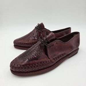 Huaraches Mexican Mens Bark Brown Leather Sandals  Size 11.5